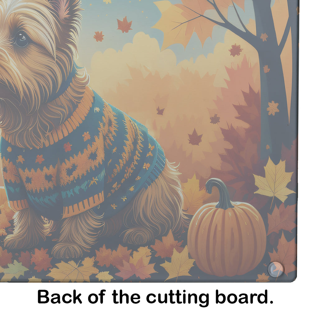 Australian Terrier Terrier Fall Glass Cutting Board