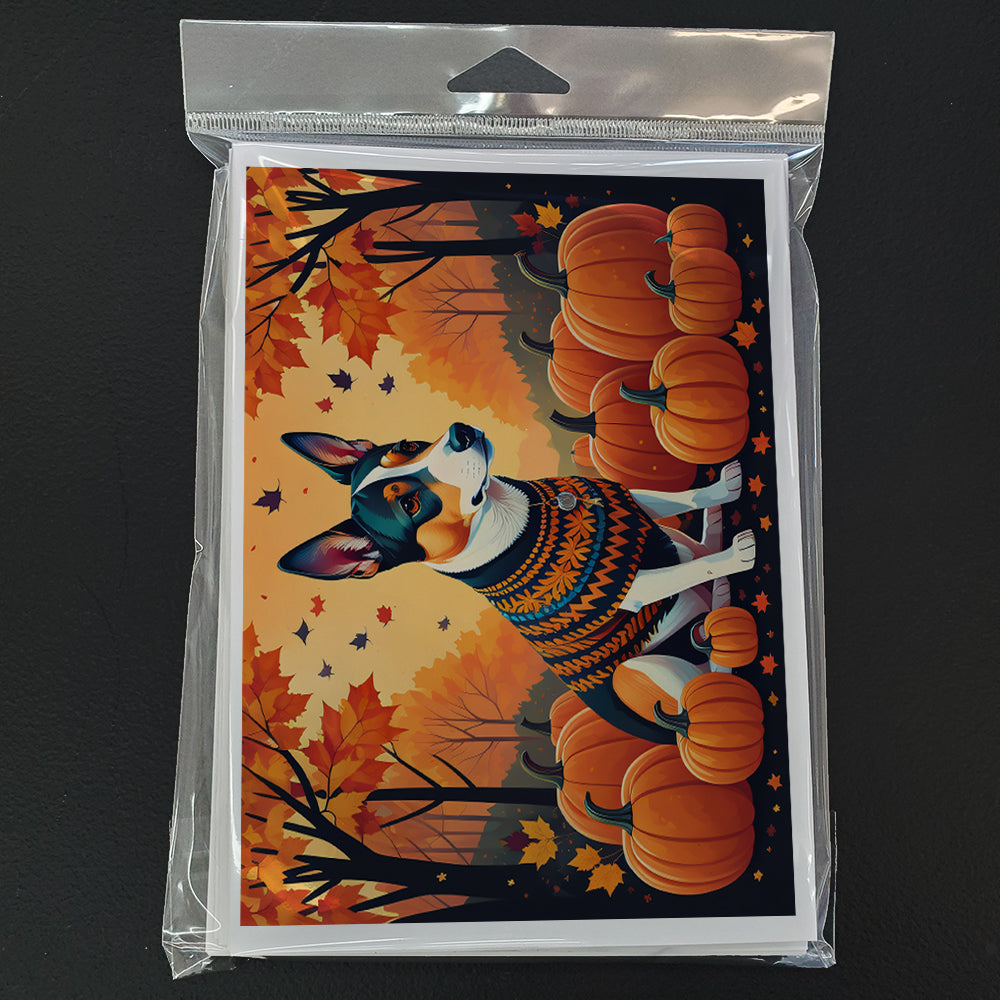 Basenji Fall Greeting Cards Pack of 8