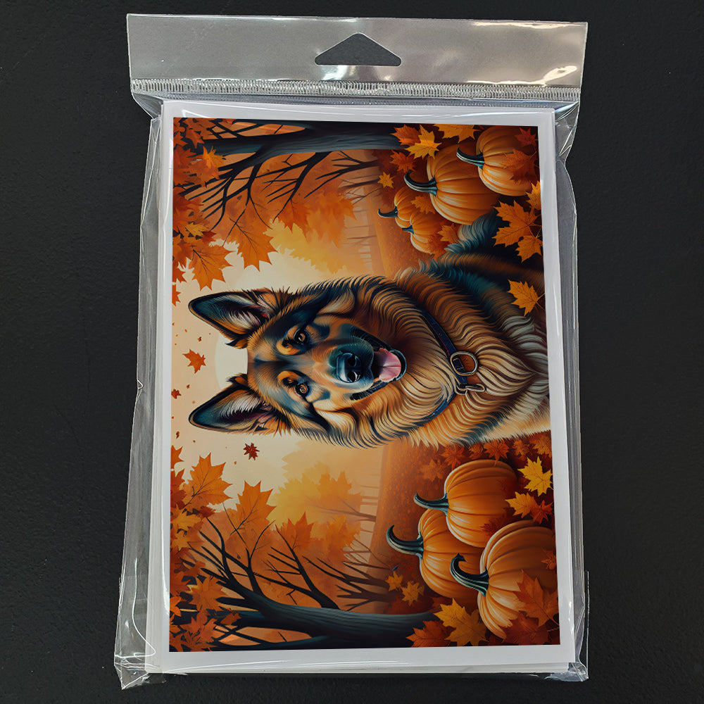 Belgian Tervuren Fall Greeting Cards Pack of 8