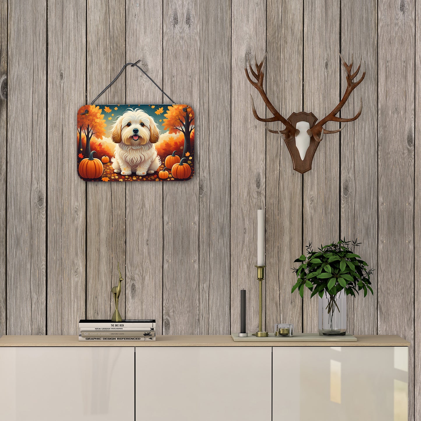 Coton De Tulear Fall Wall or Door Hanging Prints