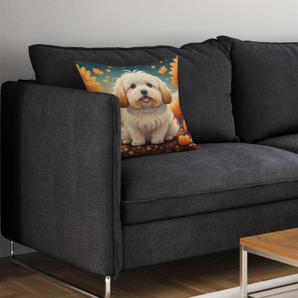 Coton De Tulear Fall Throw Pillow