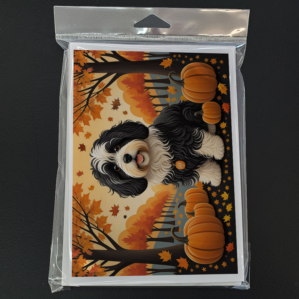 Havanese Fall Greeting Cards Pack of 8