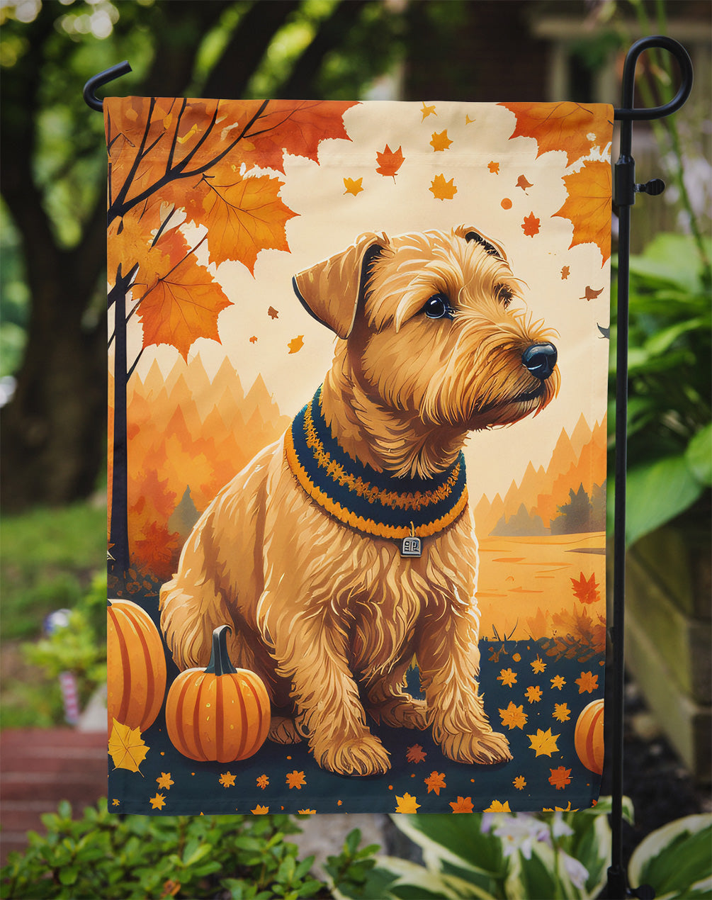 Lakeland Terrier Fall Garden Flag