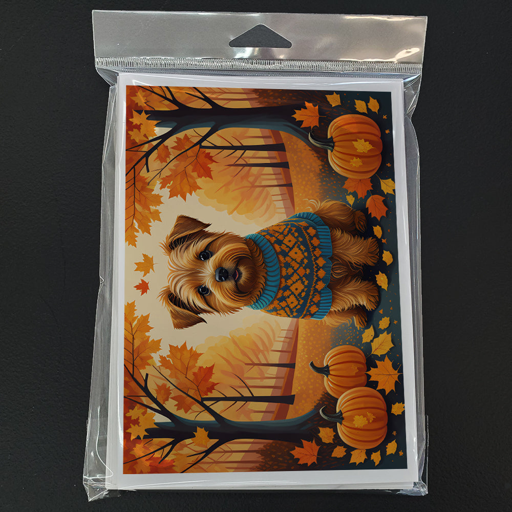 Norfolk Terrier Fall Greeting Cards Pack of 8