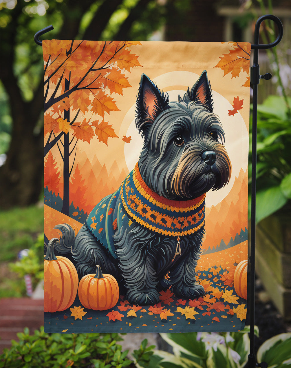 Scottish Terrier Fall Garden Flag