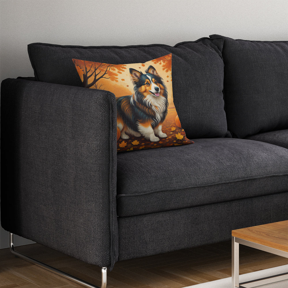 Sheltie Fall Throw Pillow