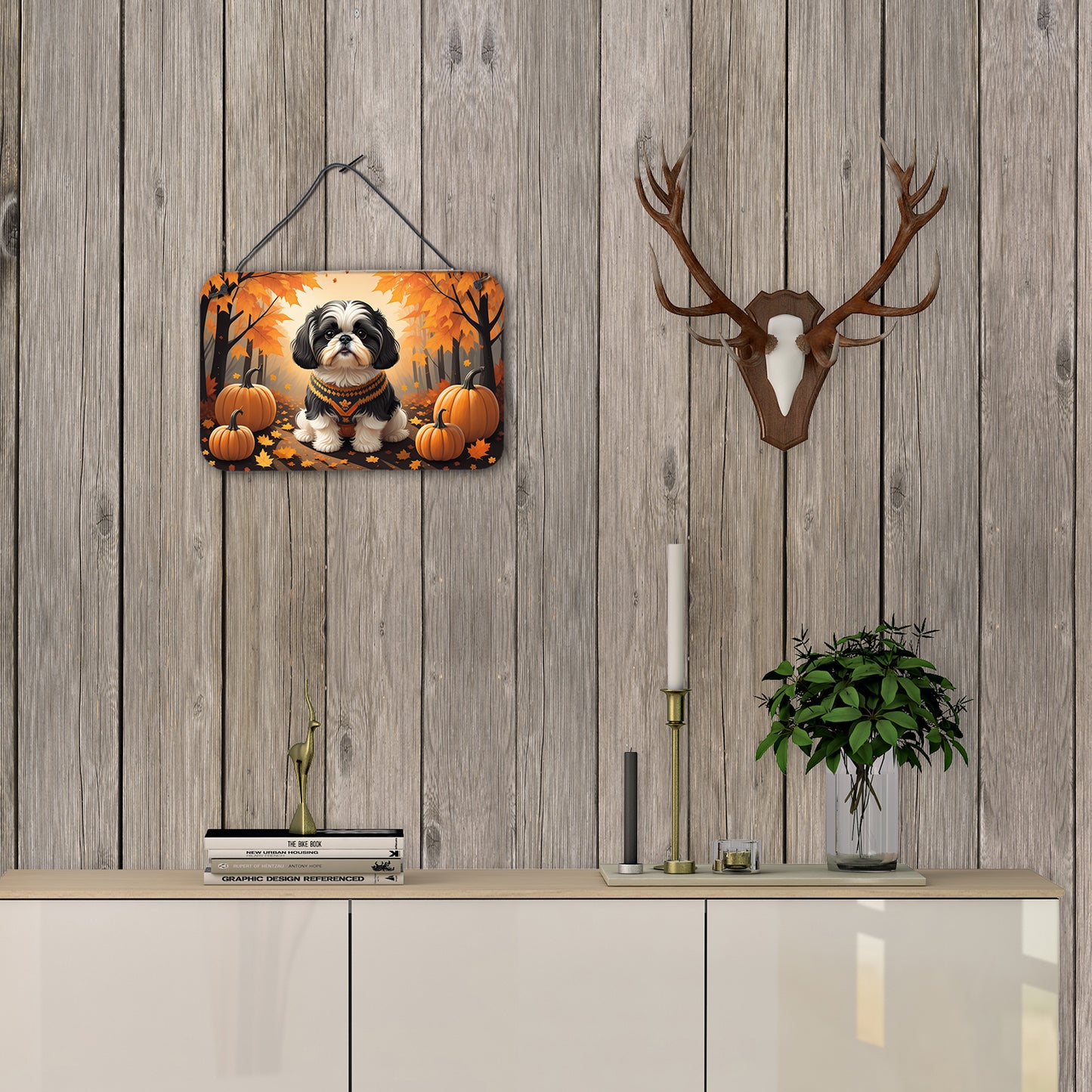 Shih Tzu Fall Wall or Door Hanging Prints