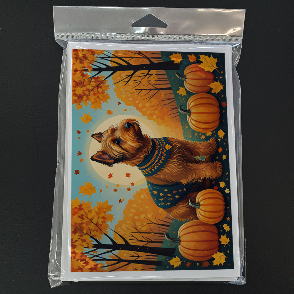 Welsh Terrier Fall Greeting Cards Pack of 8