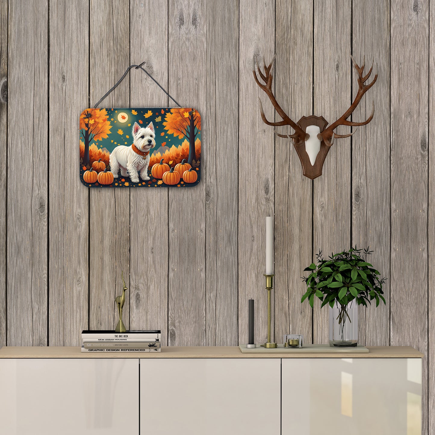 Westie Fall Wall or Door Hanging Prints