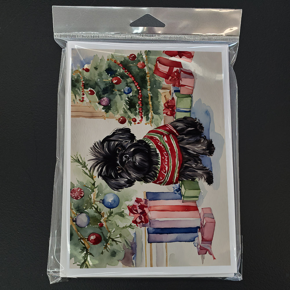 Affenpinscher Christmas Greeting Cards Pack of 8