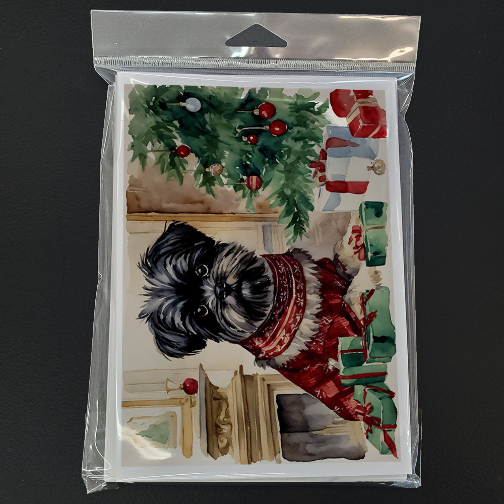 Affenpinscher Christmas Greeting Cards Pack of 8