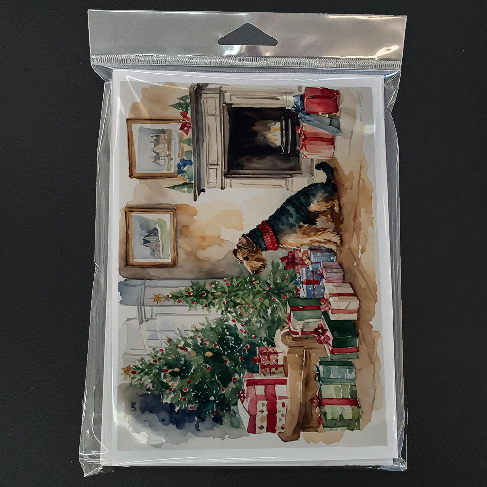 Airedale Terrier Christmas Greeting Cards Pack of 8