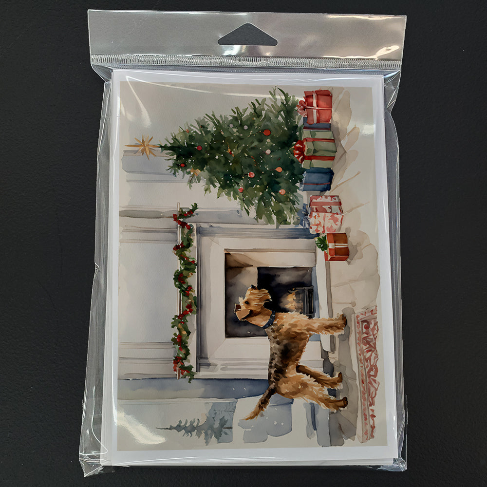 Airedale Terrier Christmas Greeting Cards Pack of 8