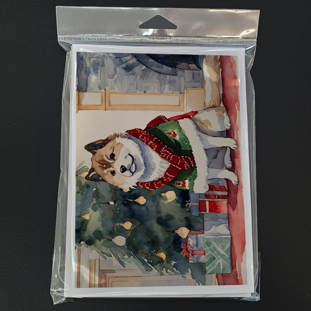 Akita Christmas Greeting Cards Pack of 8