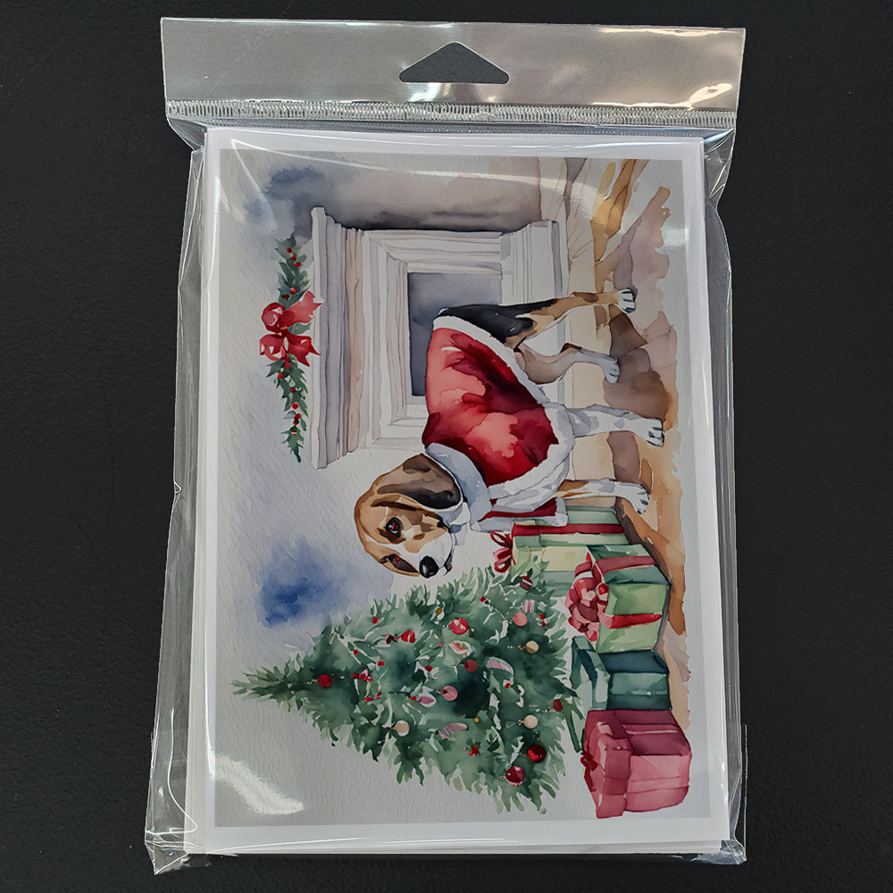 Beagle Christmas Greeting Cards Pack of 8