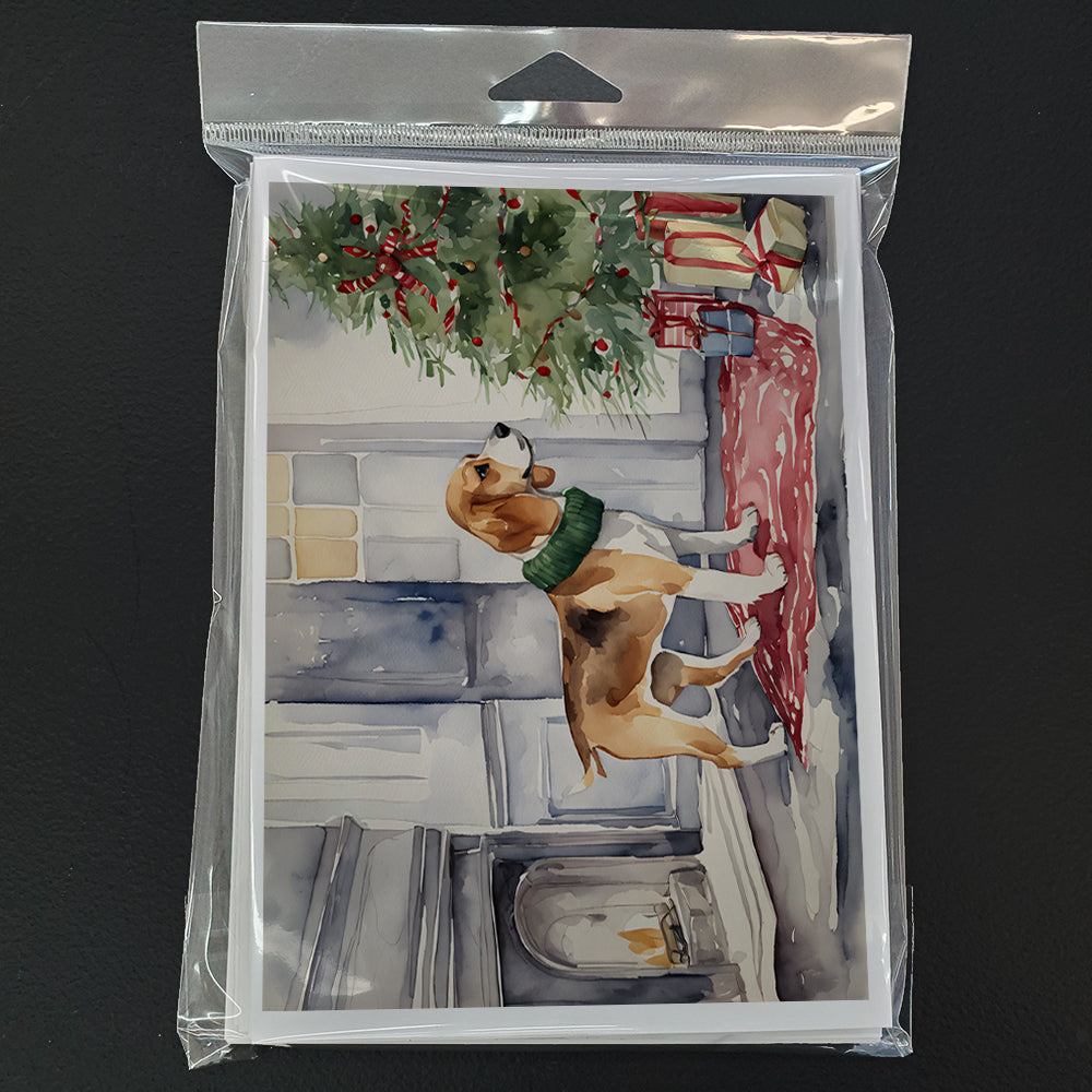 Beagle Christmas Greeting Cards Pack of 8