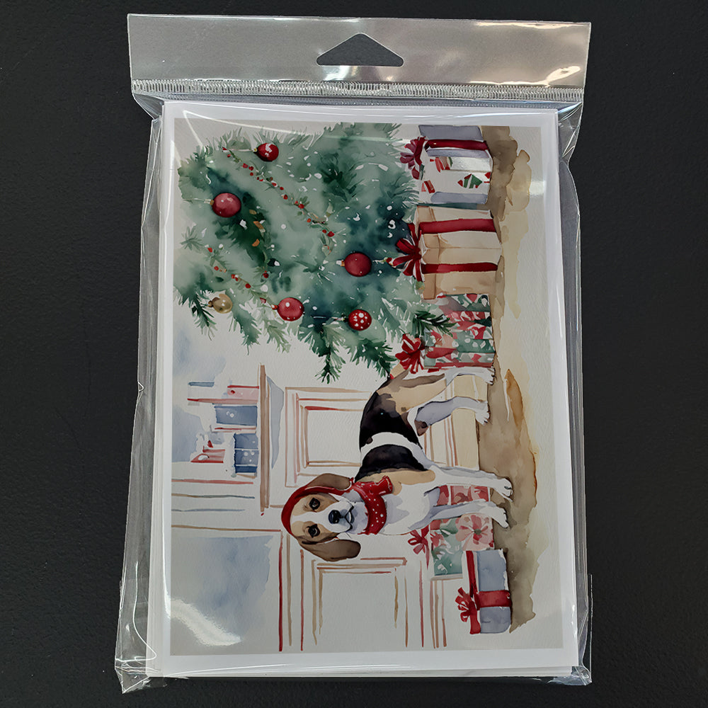 Beagle Christmas Greeting Cards Pack of 8