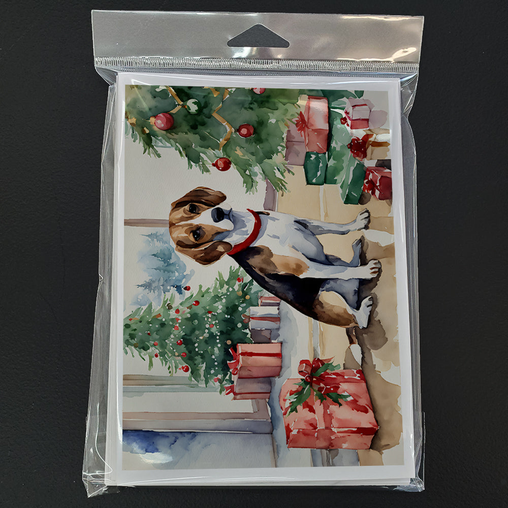 Beagle Christmas Greeting Cards Pack of 8