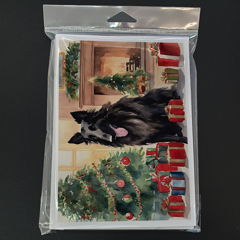 Belgian Sheepdog Christmas Greeting Cards Pack of 8