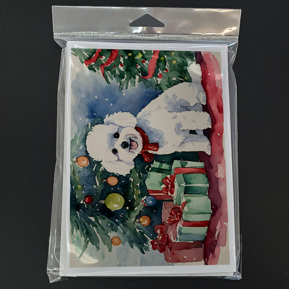Bichon Frise Christmas Greeting Cards Pack of 8