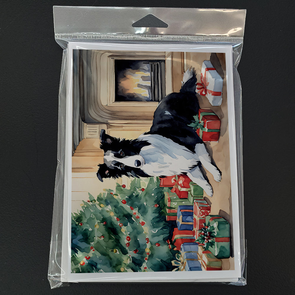 Border Collie Christmas Greeting Cards Pack of 8