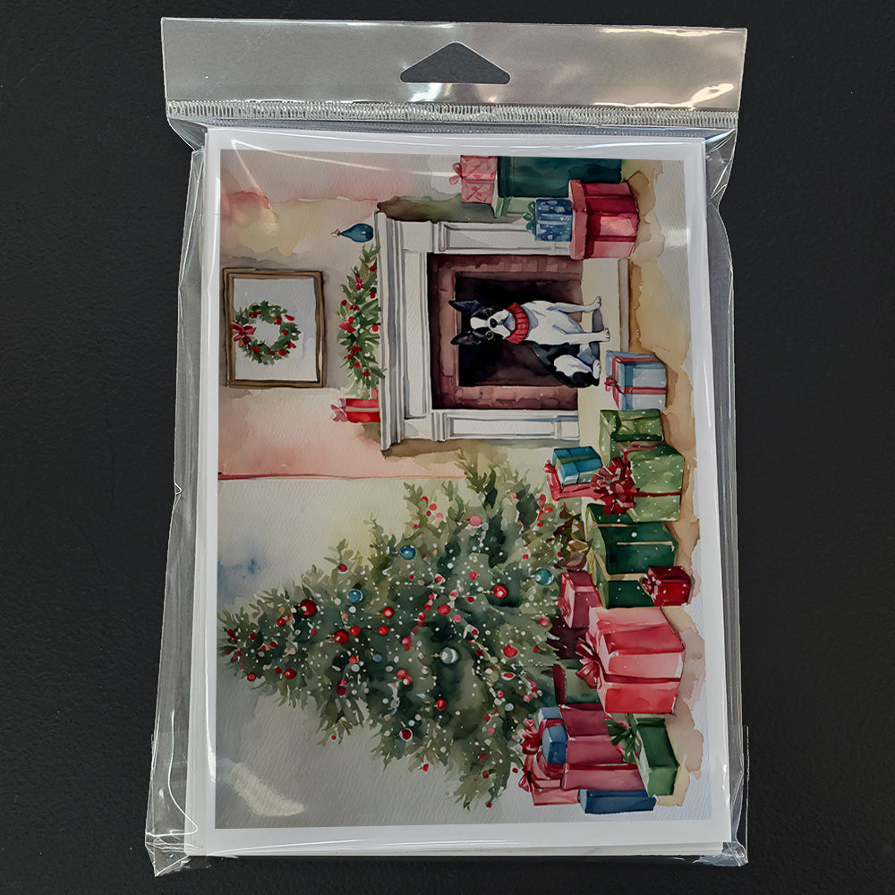 Boston Terrier Christmas Greeting Cards Pack of 8