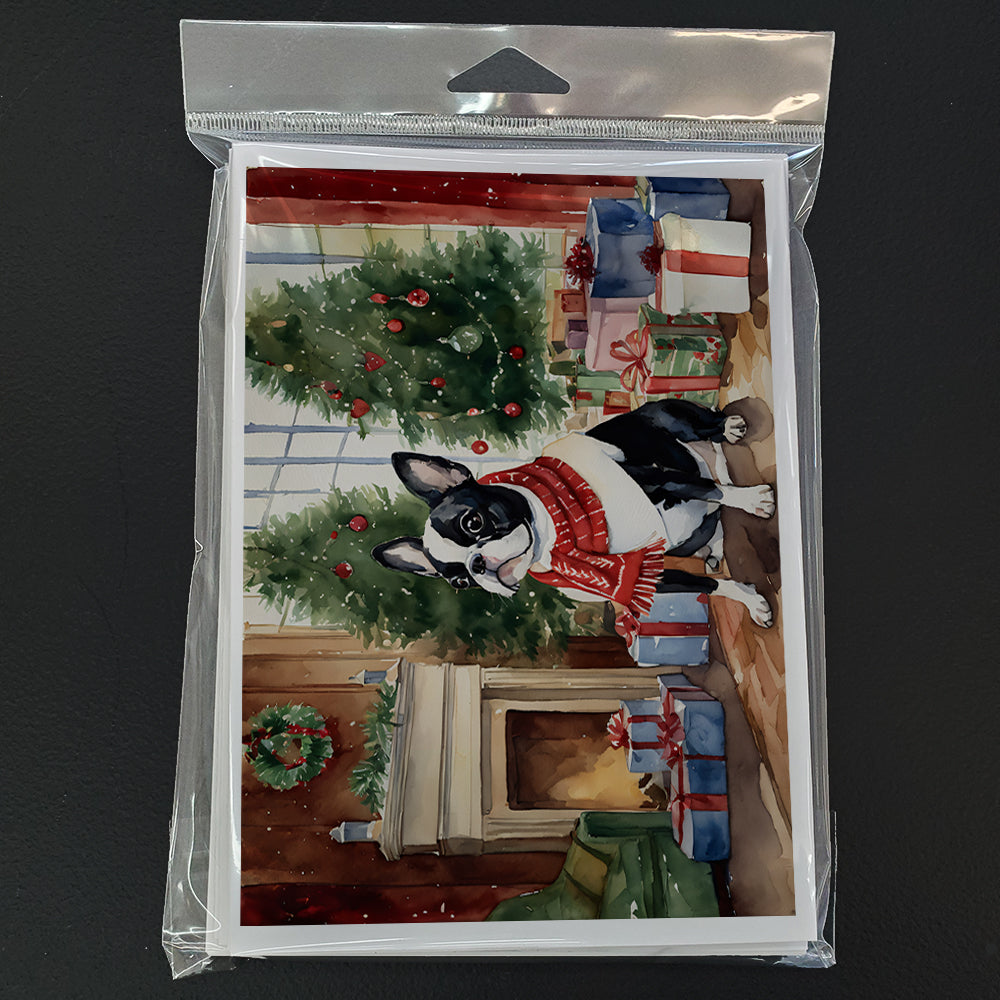 Boston Terrier Christmas Greeting Cards Pack of 8
