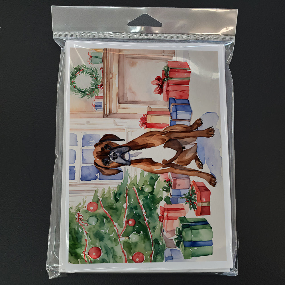 Fawn Boxer Christmas Greeting Cards Pack of 8
