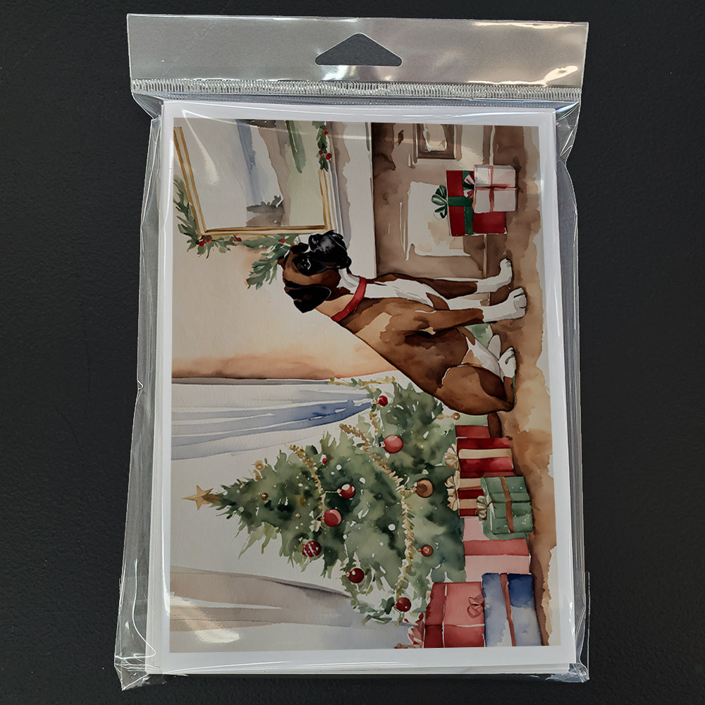 Fawn Boxer Christmas Greeting Cards Pack of 8