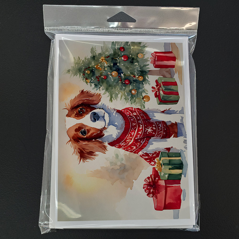 Brittany Spaniel Christmas Greeting Cards Pack of 8