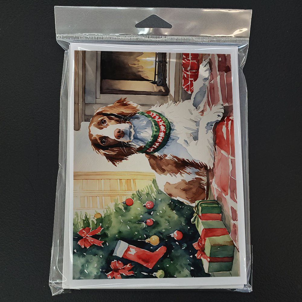 Brittany Spaniel Christmas Greeting Cards Pack of 8
