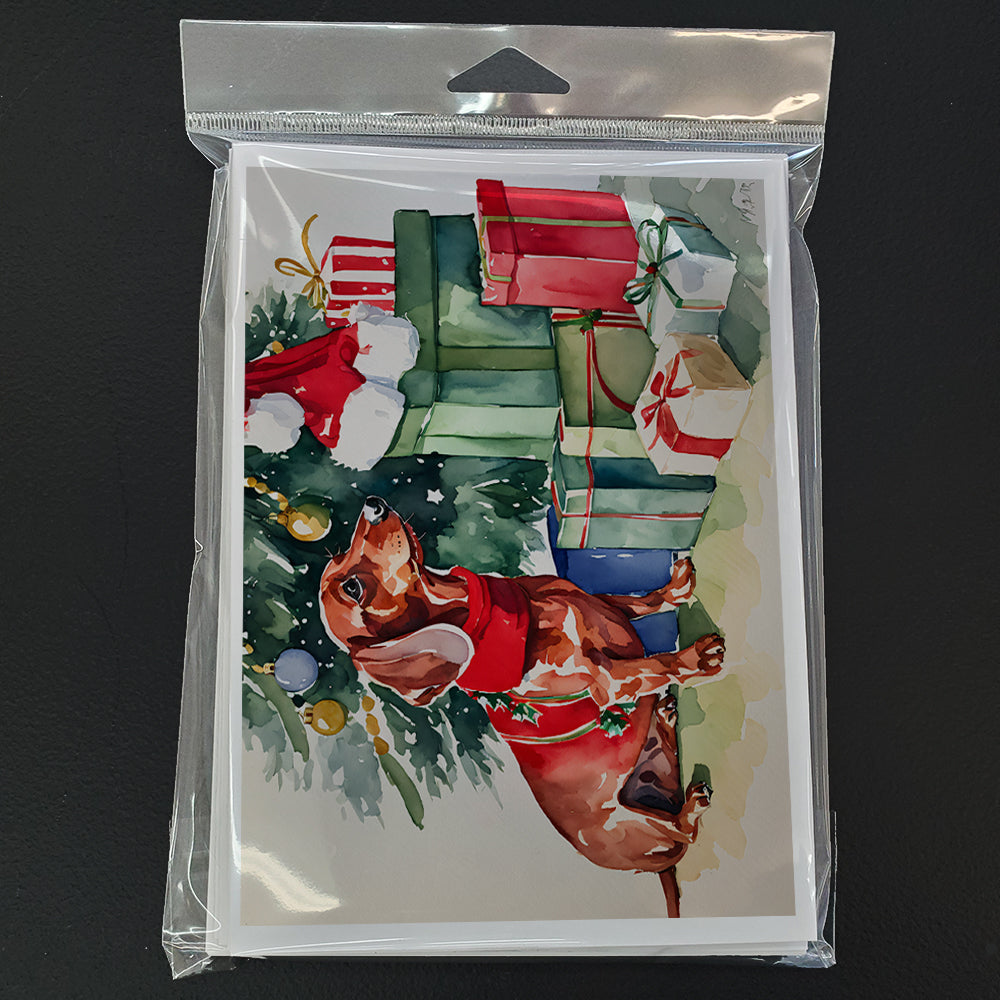 Dachshund Christmas Greeting Cards Pack of 8