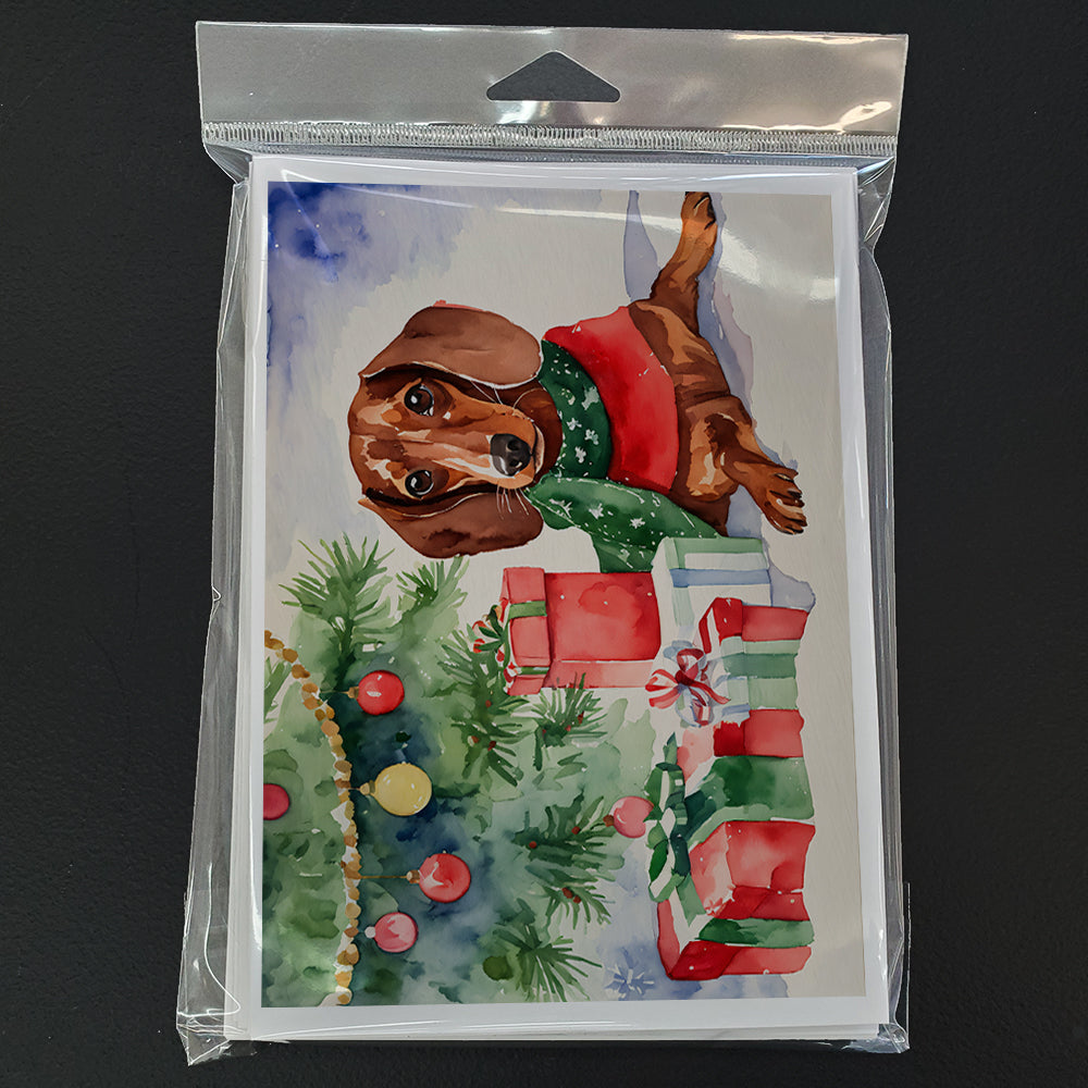 Dachshund Christmas Greeting Cards Pack of 8
