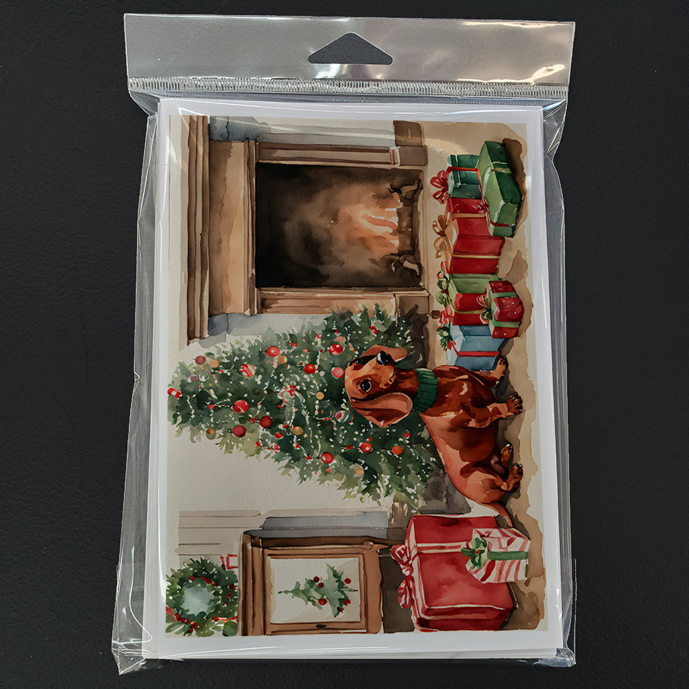 Dachshund Christmas Greeting Cards Pack of 8