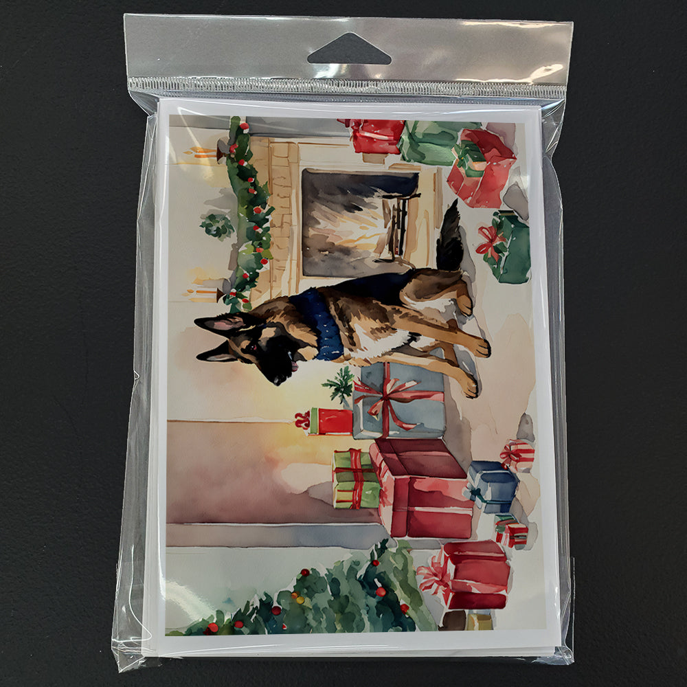 German Shepherd Christmas Greeting Cards Pack of 8