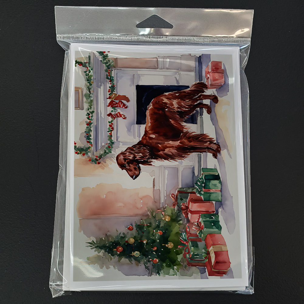 Irish Setter Christmas Greeting Cards Pack of 8