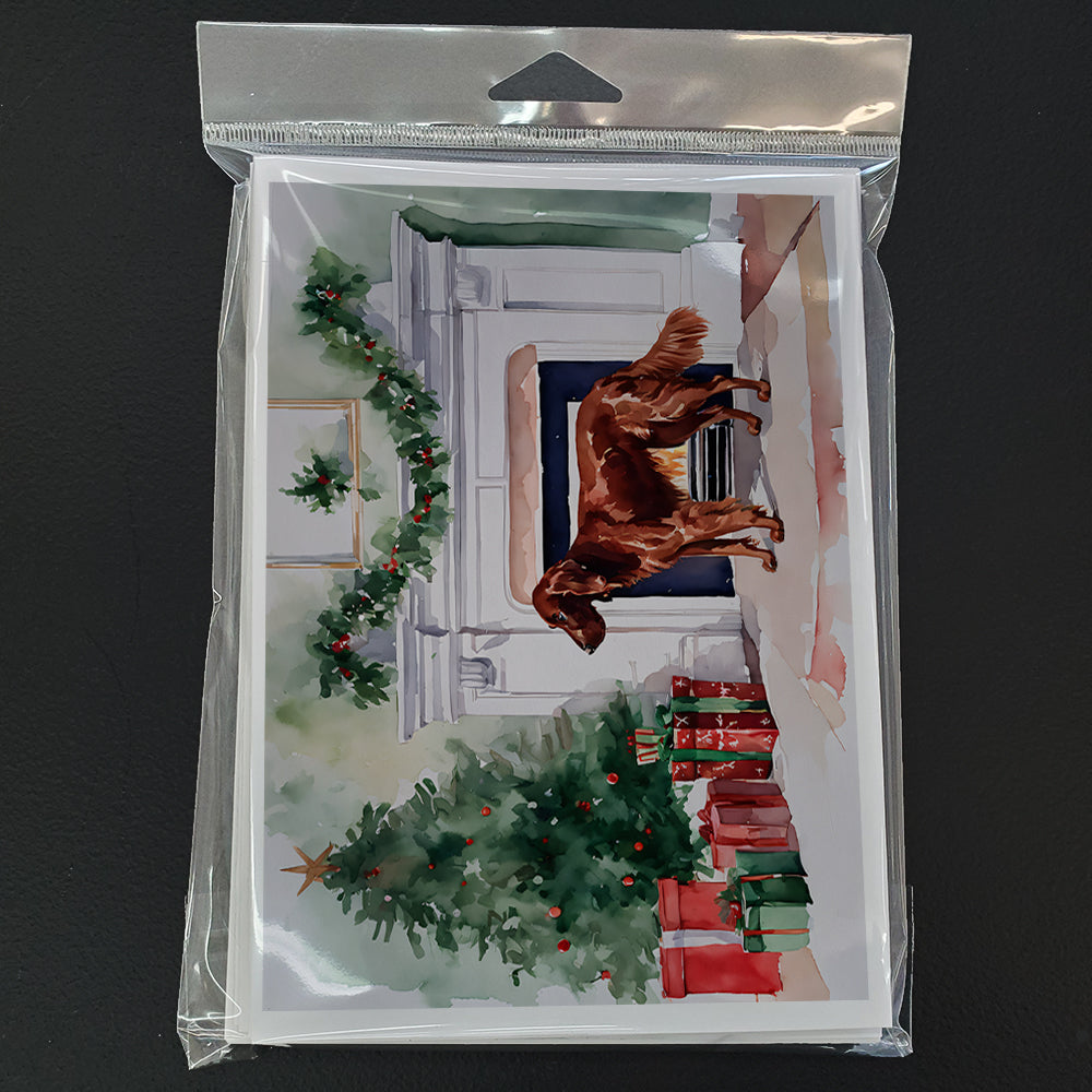 Irish Setter Christmas Greeting Cards Pack of 8