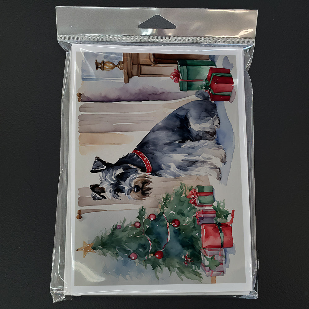 Schnauzer Christmas Greeting Cards Pack of 8