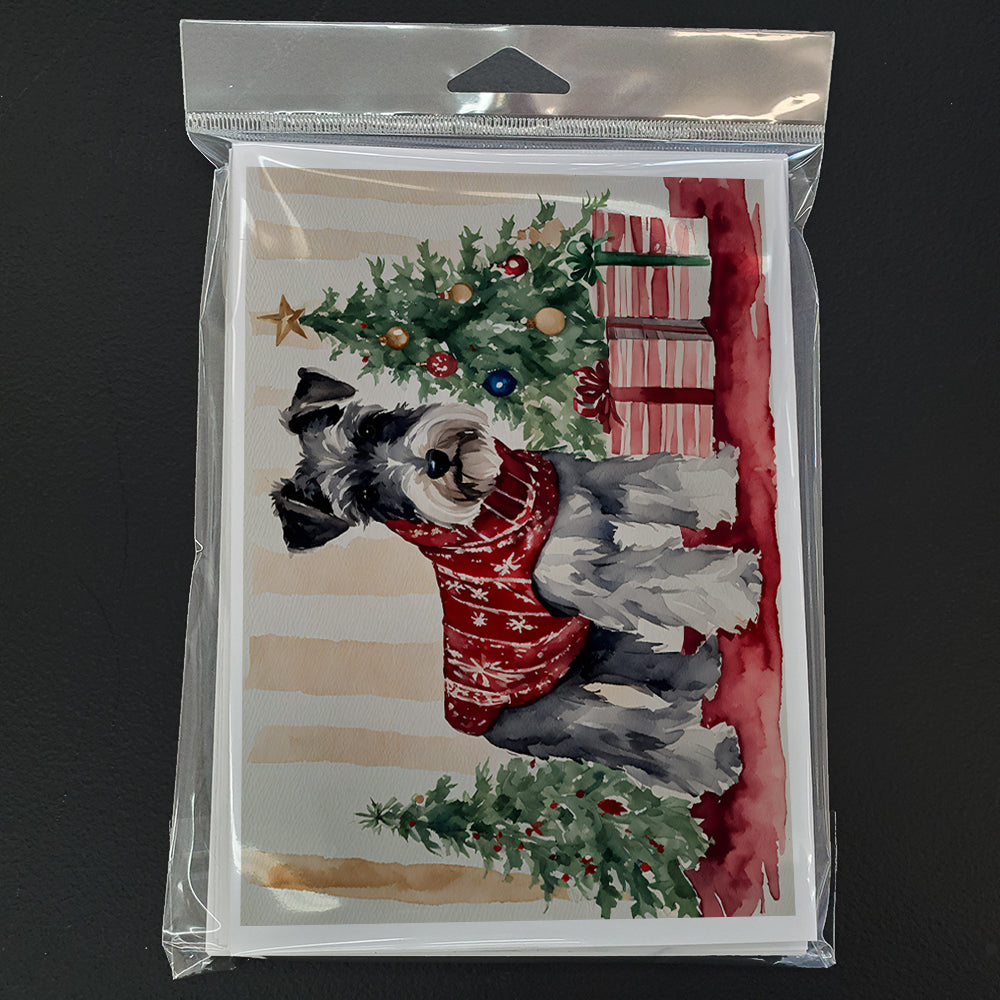 Schnauzer Christmas Greeting Cards Pack of 8