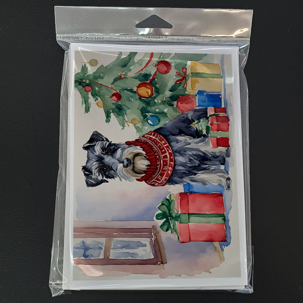 Schnauzer Christmas Greeting Cards Pack of 8