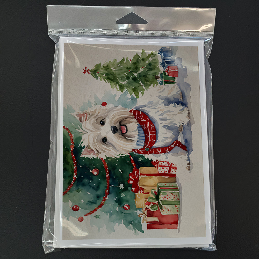 Westie Christmas Greeting Cards Pack of 8