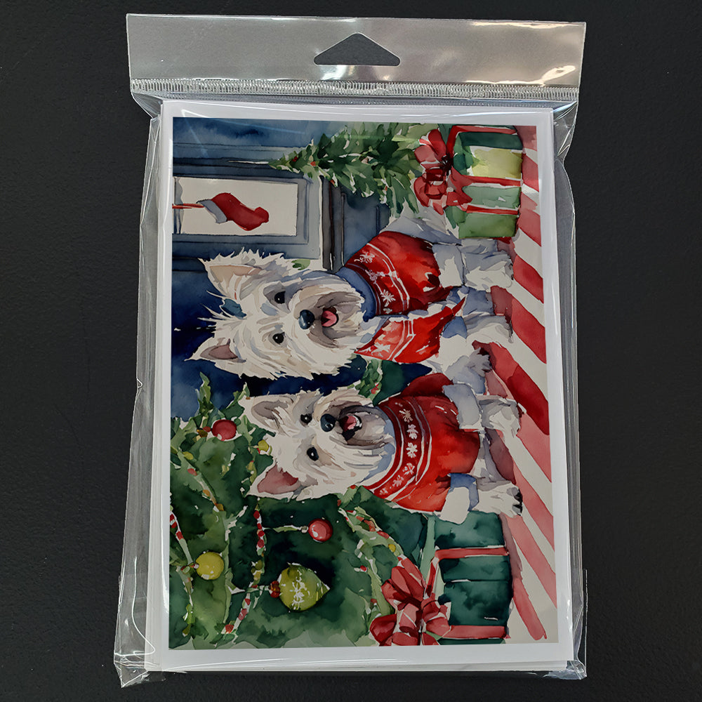 Westie Christmas Greeting Cards Pack of 8