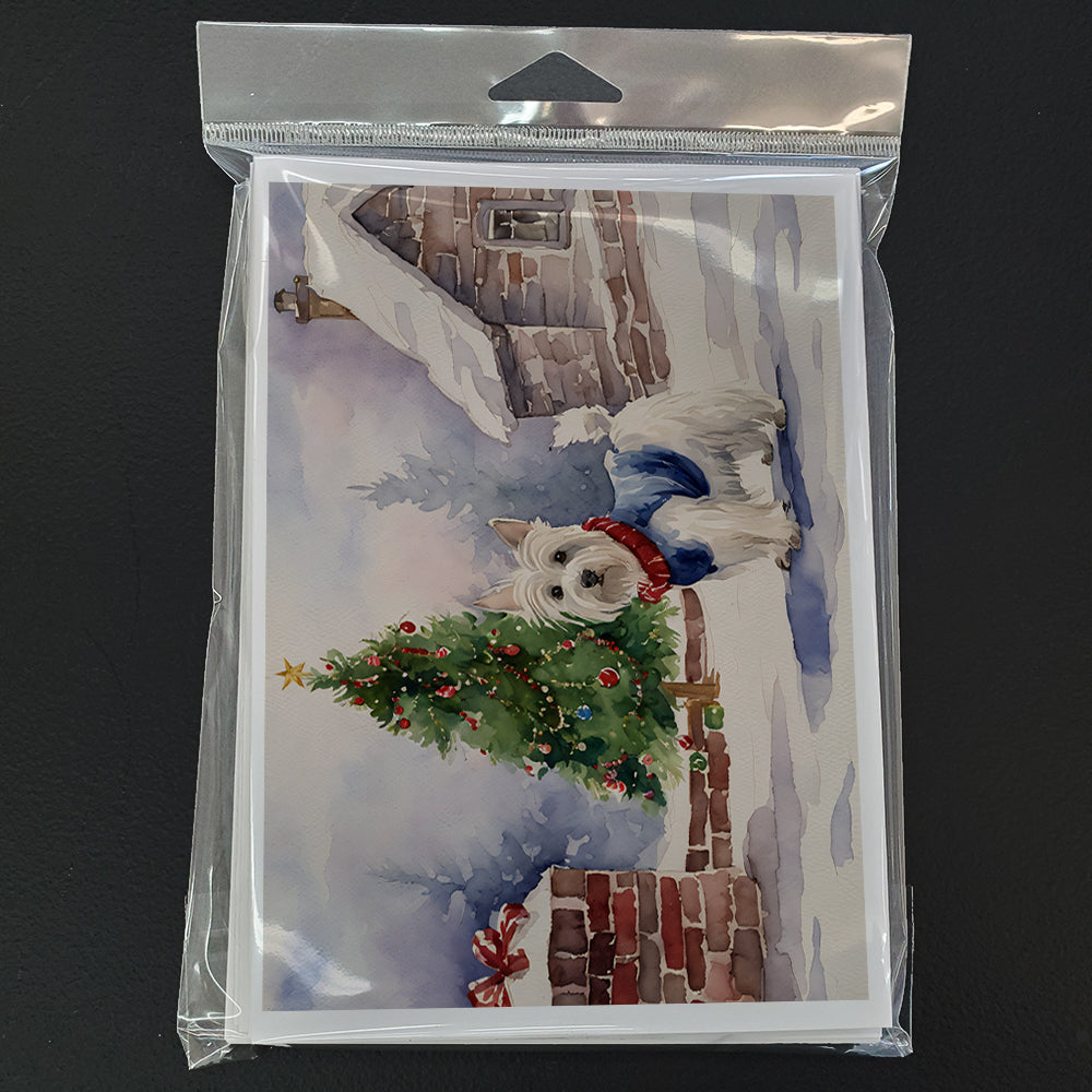 Westie Christmas Greeting Cards Pack of 8