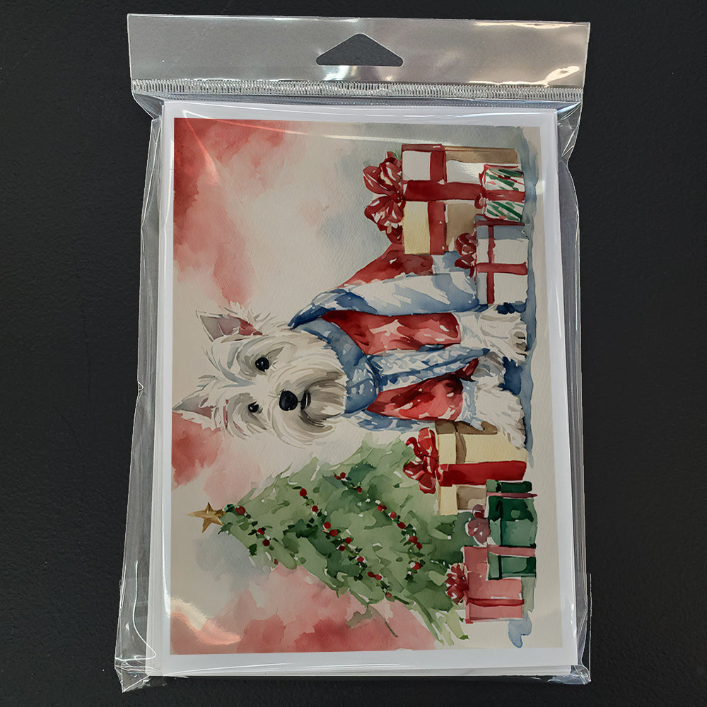 Westie Christmas Greeting Cards Pack of 8