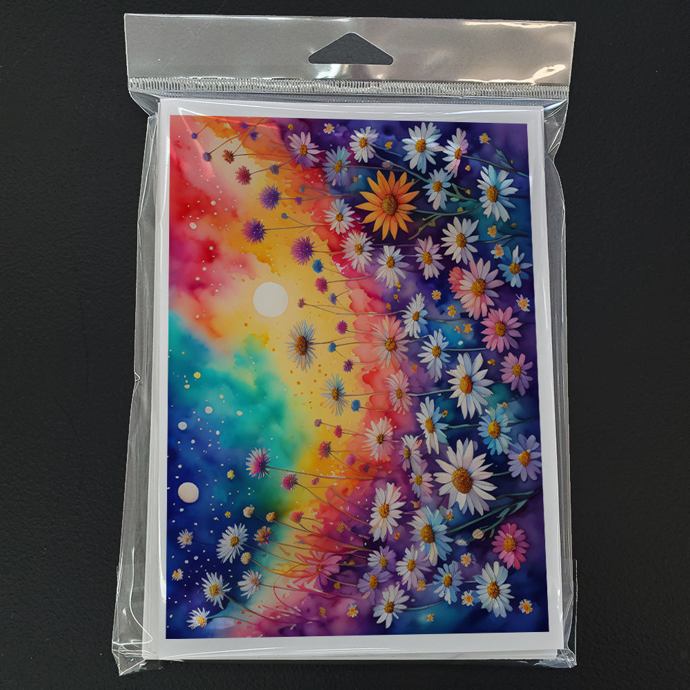 Asters in Color Greeting Cards Pack of 8