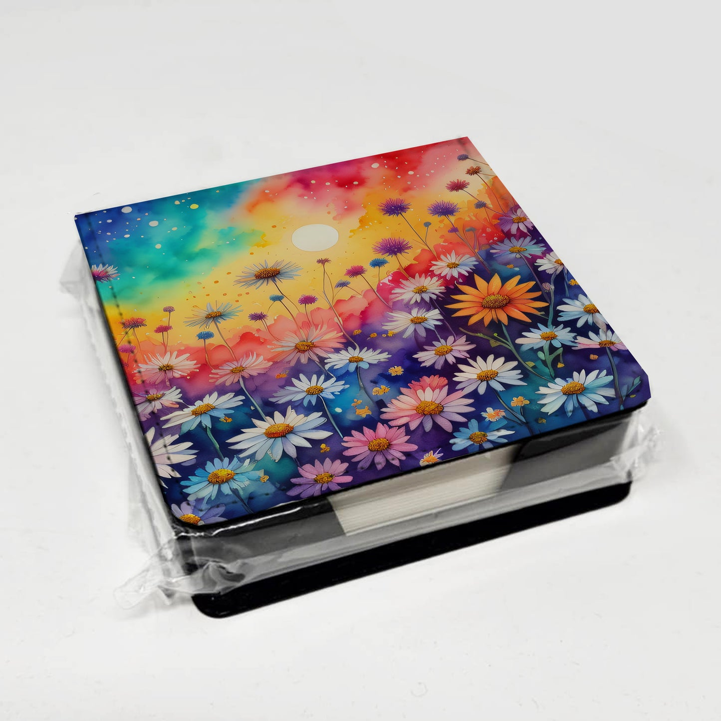 Asters in Color PU Leather Note Paper Holder