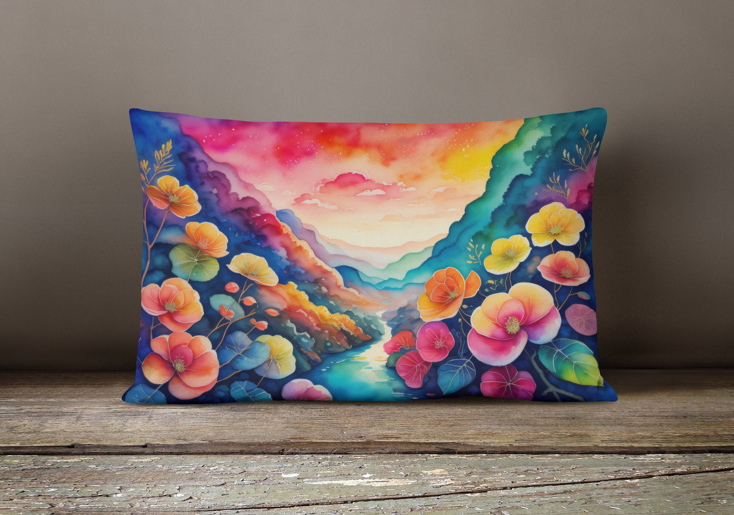 Begonias in Color Throw Pillow