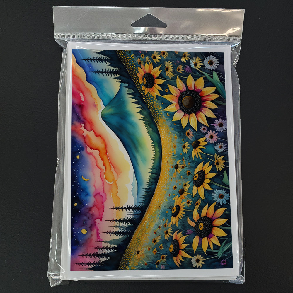 Black-eyed Susans in Color Greeting Cards Pack of 8