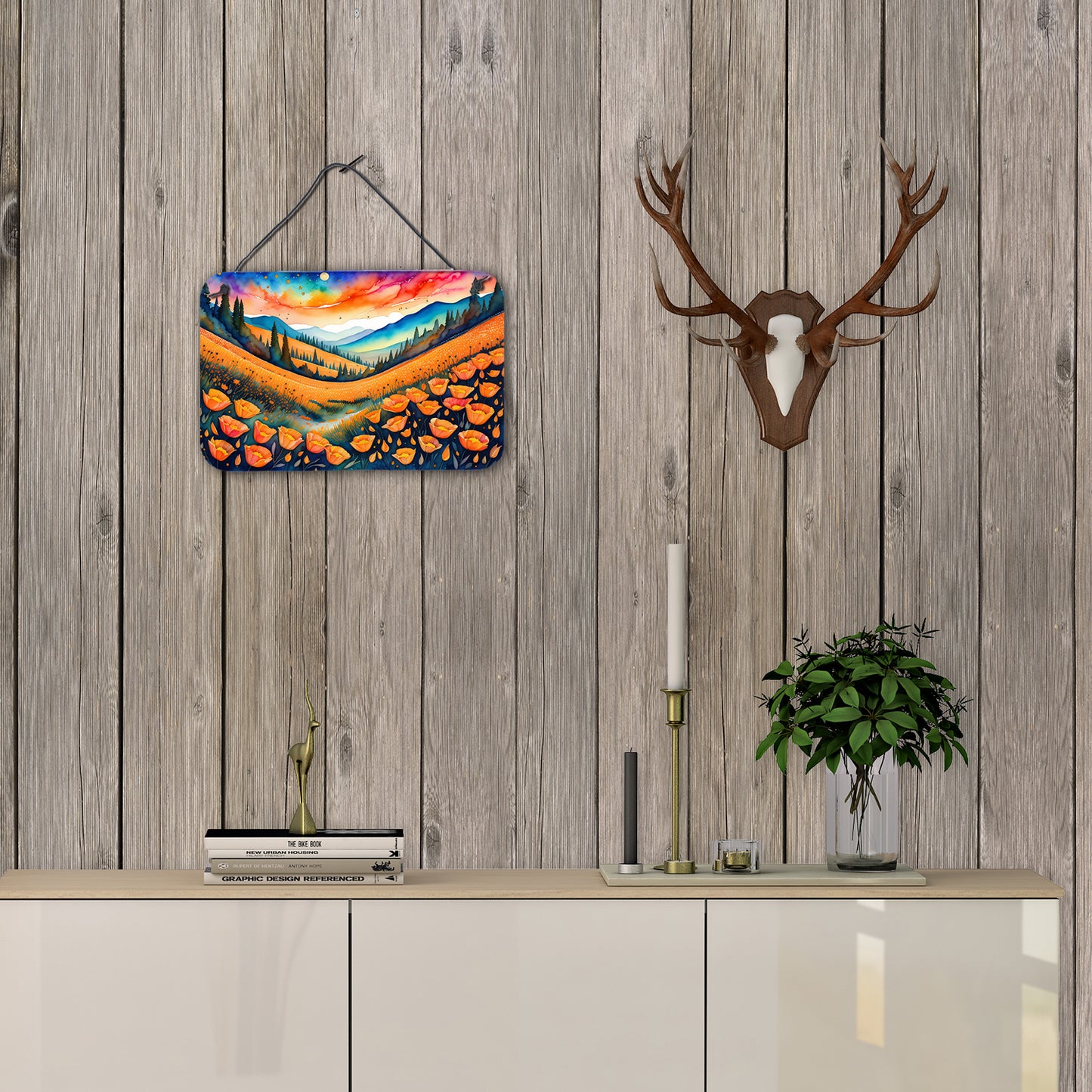 California Poppies in Color Wall or Door Hanging Prints