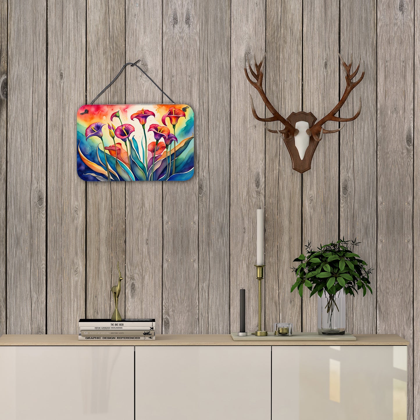 Calla Lilies in Color Wall or Door Hanging Prints
